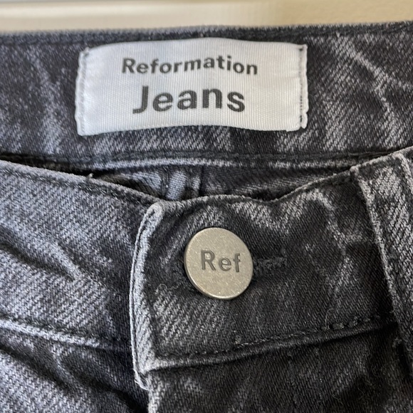 NWOT. Reformation Cynthia High Rise Straight Leg Organic Cotton Jeans Women’s-23 - Picture 7 of 16